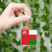 Porte-clés Drapeau du Sultanat d'Oman (main)