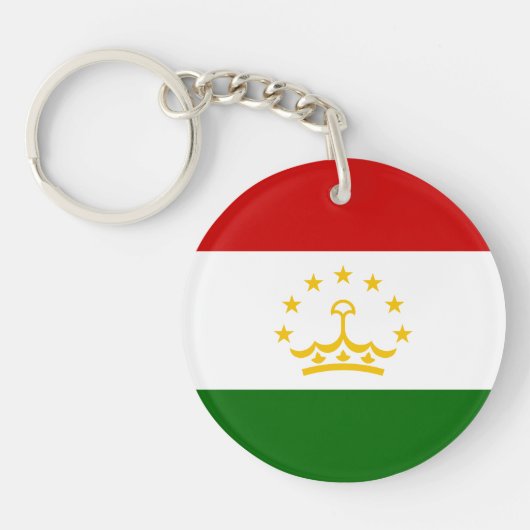 Porte-clés Drapeau du Tadjikistan (Devant)