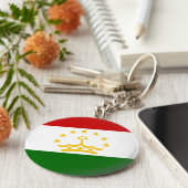 Porte-clés Drapeau du Tadjikistan (Côté)