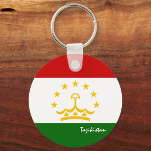 Porte-clés Drapeau du Tadjikistan & patriotes du Tadjikistan