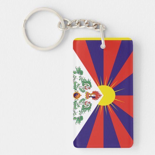 Porte-clés Drapeau du Tibet (Devant)