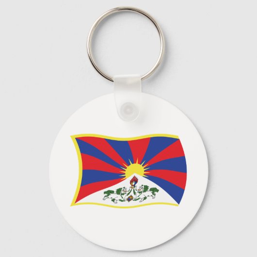 Porte-clés Drapeau du Tibet (Recto)