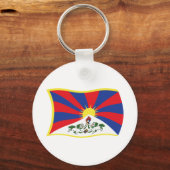Porte-clés Drapeau du Tibet (Recto)