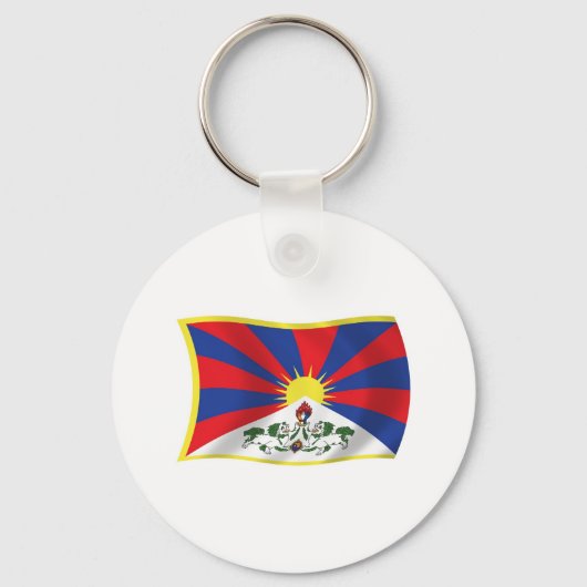 Porte-clés Drapeau du Tibet (Recto)