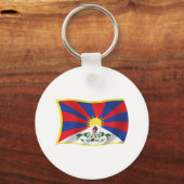 Porte-clés Drapeau du Tibet (Recto)