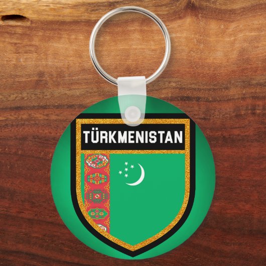Porte-clés Drapeau du Turkménistan (Recto)