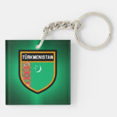 Porte-clés Drapeau du Turkménistan (Dos)