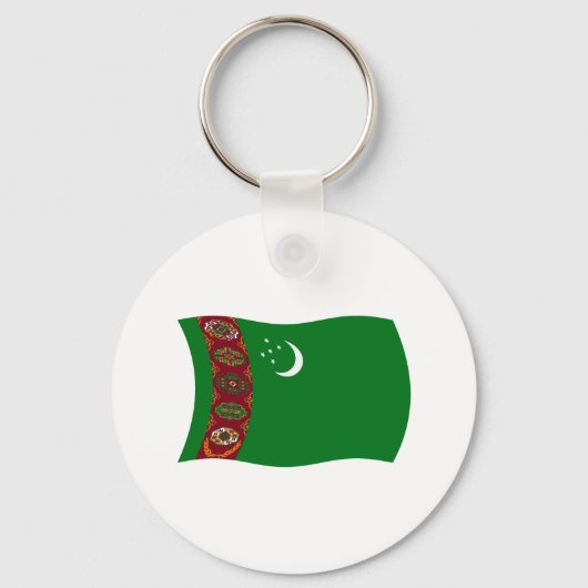 Porte-clés Drapeau du Turkménistan (Recto)