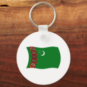 Porte-clés Drapeau du Turkménistan (Recto)