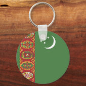 Porte-clés Drapeau du Turkménistan (Recto)