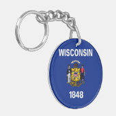 Porte-clés Drapeau du Wisconsin (Devant gauche)