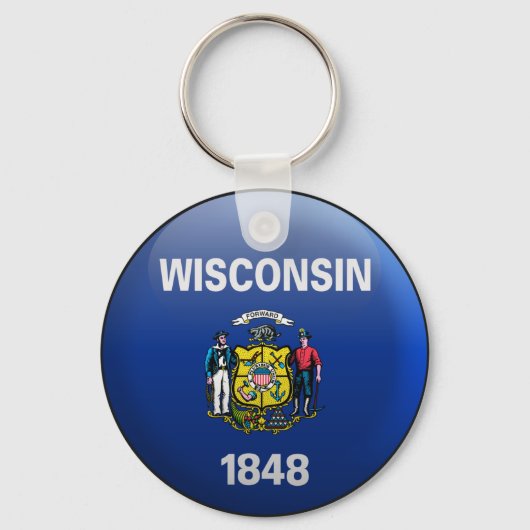 Porte-clés Drapeau du Wisconsin (Recto)