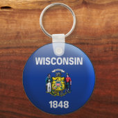 Porte-clés Drapeau du Wisconsin (Recto)