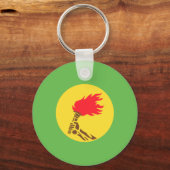 Porte-clés Drapeau du Zaïre, République démocratique du Congo (Recto)