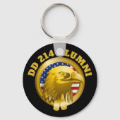 Porte-clés Drapeau Eagle Gold Emblem USA | DD 214 (Verso)