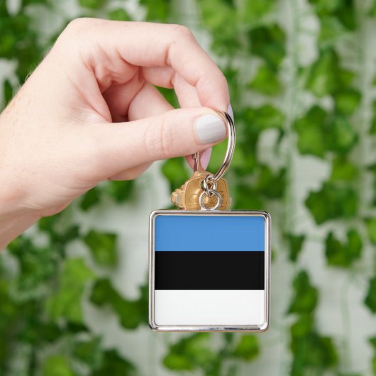 Porte-clés Drapeau EE de l'Estonie (main)