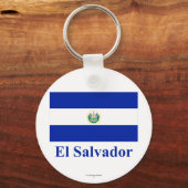 Porte-clés Drapeau El Salvador avec nom (Recto)