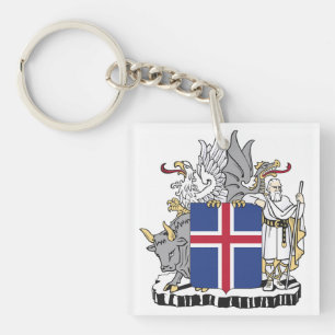 Porte-clés drapeau emblème symbole armoiries de pays Islande