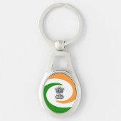 Porte-clés Drapeau en spirale indien (Devant)