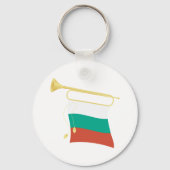 Porte-clés Drapeau Et Bugle bulgare (Recto)