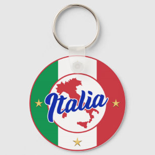 Porte-clés Drapeau et carte Italia