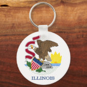 Porte-clés Drapeau et phoque de l'Illinois (Recto)
