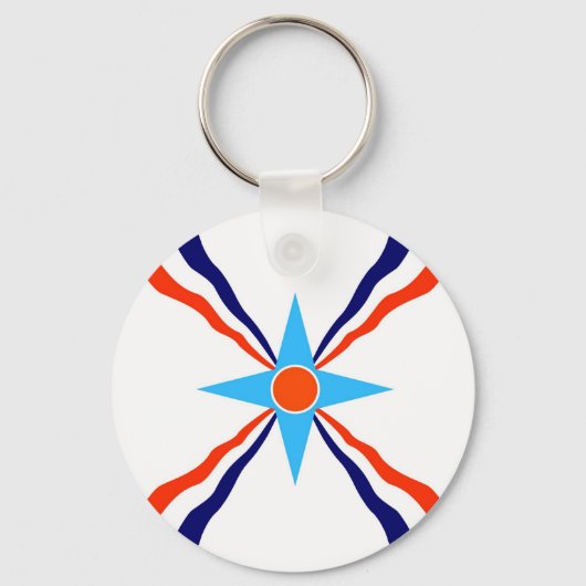 Porte-clés drapeau ethnique du peuple assyrien (Recto)
