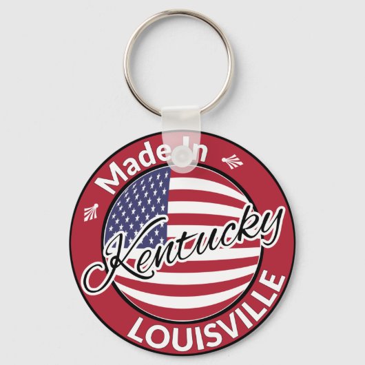 Porte-clés Drapeau Fabriqué à Louisville Kentucky USA (Recto)