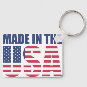 Porte-clés Drapeau "Fabriqué aux États-Unis" - Clé