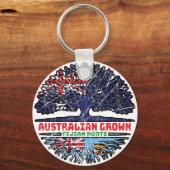 Porte-clés Drapeau Fidji Fijian Australie Tree Roots (Verso)