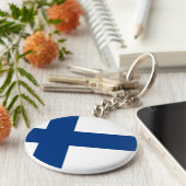 Porte-clés Drapeau finlandais (Côté)