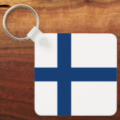 Porte-clés Drapeau Finlande (Recto)