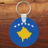 Porte-clés Drapeau Fisheye du Kosovo (Recto)