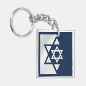 Porte-clés Drapeau fort d'Israël (Devant gauche)