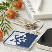 Porte-clés Drapeau fort d'Israël (Devant Droit)