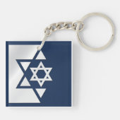 Porte-clés Drapeau fort d'Israël (Dos)