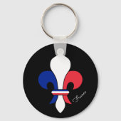 Porte-clés Drapeau français & France, Lily - mode fleur /spor (Verso)