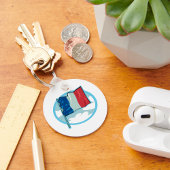 Porte-clés Drapeau Français Rouge Blanc Bleu Porte - clé