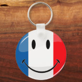 Porte-clés Drapeau français souriant (Recto)