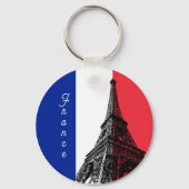 Porte-clés Drapeau français & Tour Eiffel - France / Love spo (Recto)