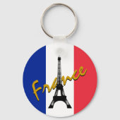 Porte-clés Drapeau français & Tour Eiffel - France / Love spo (Recto)