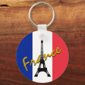 Porte-clés Drapeau français & Tour Eiffel - France / Love spo (Verso)
