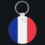 Porte-clés Drapeau France<br><div class="desc">Couleurs du drapeau de la France...  rouge,  blanc et bleu.</div>