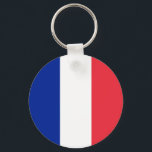 Porte-clés Drapeau France<br><div class="desc">Couleurs du drapeau de la France...  rouge,  blanc et bleu.</div>