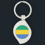 Porte-clés Drapeau Gabon<br><div class="desc">Drapeau patriotique du Gabon.</div>