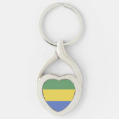 Porte-clés Drapeau Gabon (Devant)