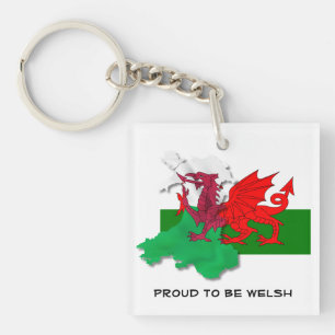 Porte-clés DRAPEAU gallois DE WALES Dragon rouge