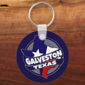 Porte-clés Drapeau Galveston Texas porte - clé éclaté (Recto)