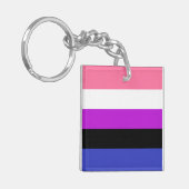 Porte-clés Drapeau genderfluid (Devant gauche)