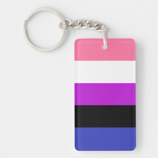 Porte-clés Drapeau genderfluid (Devant)